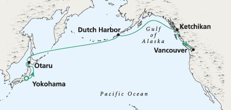 Just North Pacific Circle 5111 Luxury Cruise Crystal Harmony Crystal Cruises