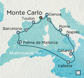 Just Crystal Cruises Serenity 2026 Magical Mediterranean Map