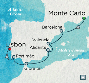 Just Crystal Cruises Serenity 2026 Iberian Images Map