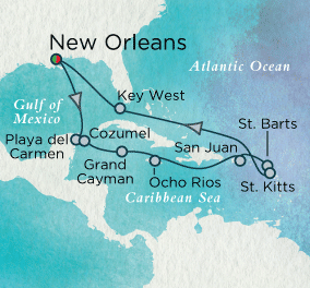 Flavors of the Caribbean Map Just Crystal Cruises Serenity 2028 World Cruise