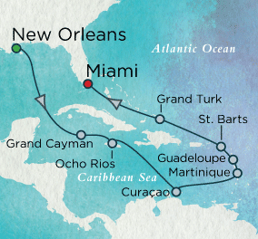 Bourbon Street to South Beach Map Just Crystal Cruises Serenity 2028 World Cruise