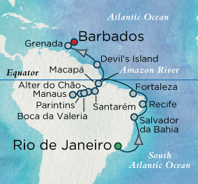 Amazon Expedition Map Just Crystal Cruises Serenity 2017 World Cruise