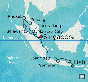 Just Crystal Cruises symphony 2026 Accent on Indonesia Map