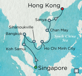 Just Crystal Cruises symphony 2026 Indochine Discovery Map