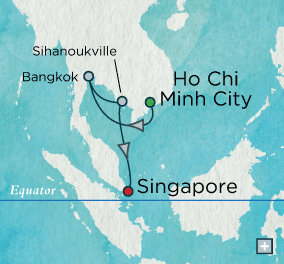 Just Crystal Cruises symphony 2026 Pagodas & Palaces: Crystal Getaways Map