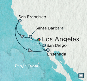 Just Crystal Cruises symphony 2026 California Dreams Map