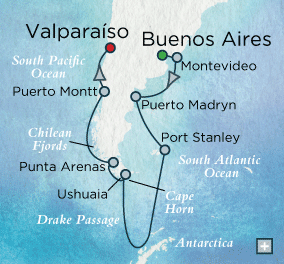 Just Crystal Cruises Symphony 2028 Amazing Antarctic Map