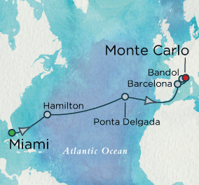 Passage into Spring Map Just Crystal Cruises Symphony 2028