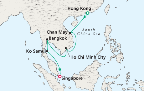 Just Cruise Map OCEAN VOYAGES