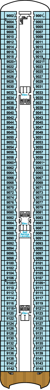 Just Crystal Cruises Serenity Deck Plans: Deck 9, Seabreeze Deck
