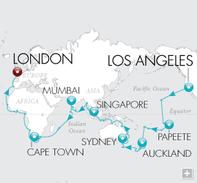 Just 2026 World Cruise Map