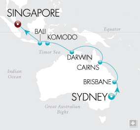 Just Bali & The Barrier Reef Map