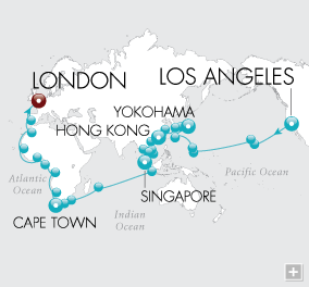 Full World Cruise Map Just Crystal Cruises Serenity 2026