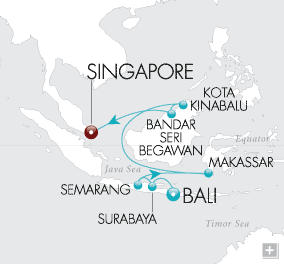 Java Sea Jewels Map February 28 March 12 2026 - 12 Days Just Crystal Symphony 2026