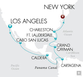 Just Trans-Canal Passage Crystal Cruises Serenity 2028 Map