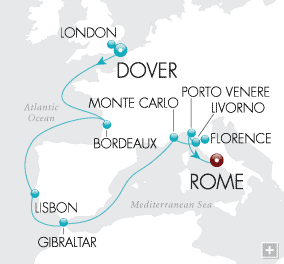 Just Bordeaux & Beyond Crystal Cruises Serenity 2028 Map