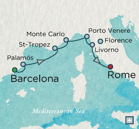 Barcelona, Spain to Rome (Civitavecchia), Italy - 7 Days Just Crystal Cruises Serenity 2026
